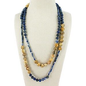 Love From Venue Sodalite Blue and Picture Jasper Necklace